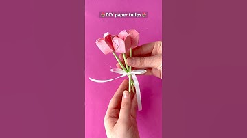 DIY paper tulips🌷