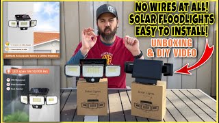 BEST Wire Free Solar Powered Budget Flood Lights! Hands Down! Super Easy To Install!