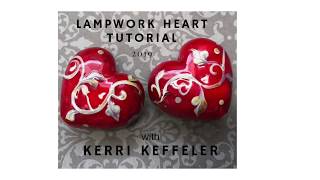 Lampworking Heart Glass Bead Demo Tutorial by Kerri (Fuhr) Keffeler - Lampwork for Beginners!