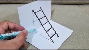 very easy 3d drawing stairs on paper for beginners