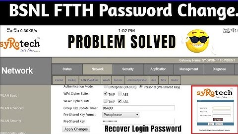 wifi password change problem | How to change Bsnl Wifi password 2022