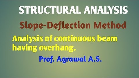 Lect-59#Analysis of continuous beam having overhang by slope Deflection Method