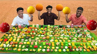 DIWALI SWEETS | Tasting 250 Variety Diwali Sweets At a Same Time In Our Village