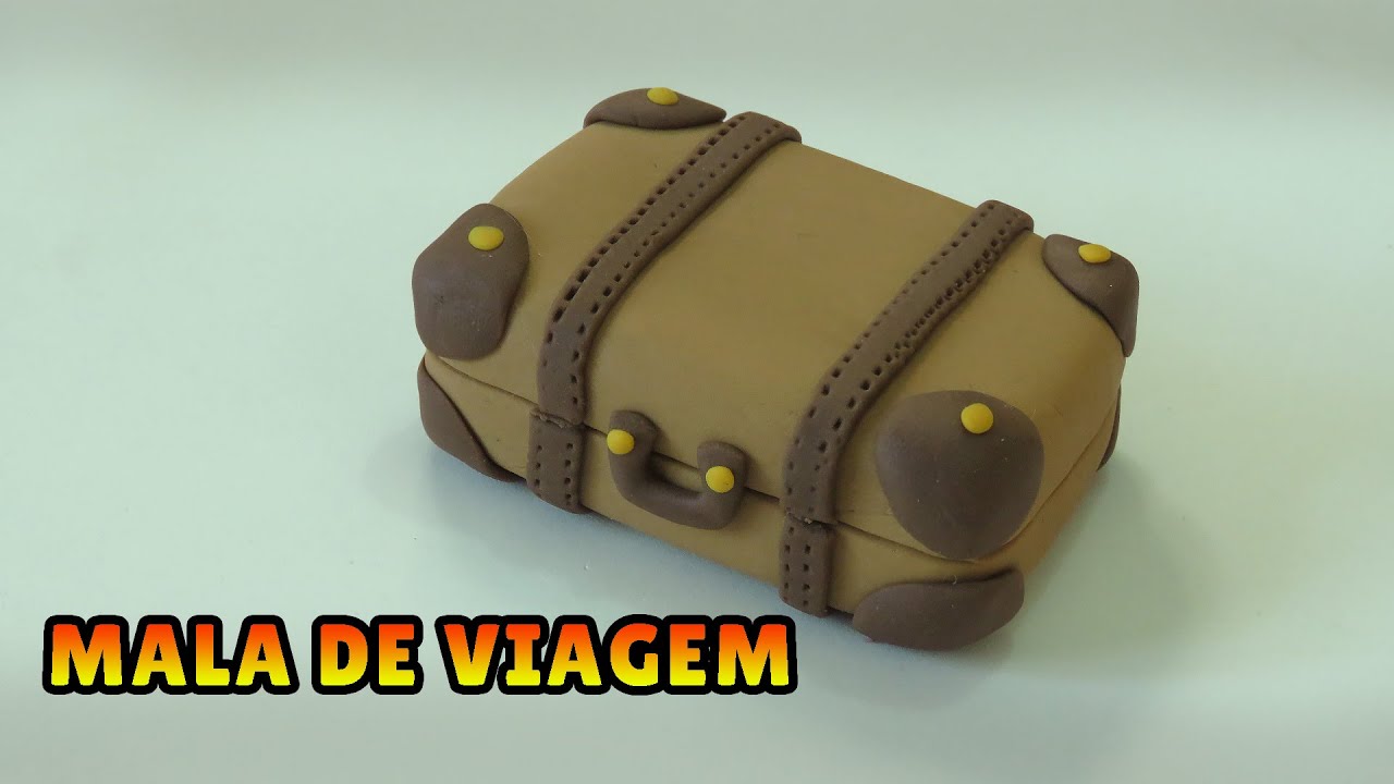 🔴 FAÇA uma MALA DE VIAGEM Miniatura - Tutorial Biscuit, clay, plastilina , Pasta Americana - DIY