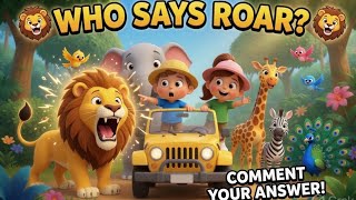 🐘 Learn Animal Names for Kids | Fun Safari Adventure with Aarav & Mia 🦁