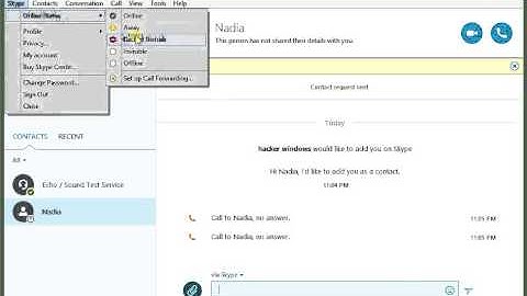 how to change profile status in skype windows 7 and windows 8