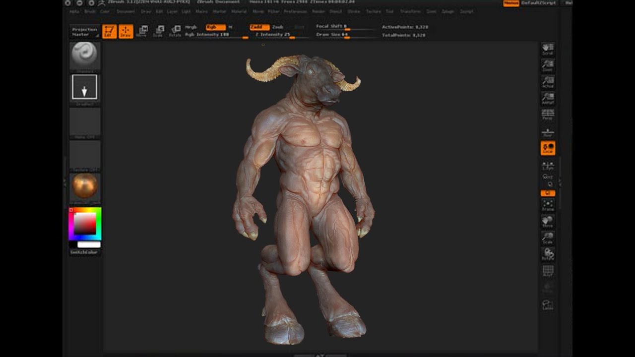 painting in zbrush