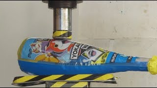 妖怪ウォッチ エアバット VS 油圧プレス機 /Yo-kai Watch  Inflatable Baseball Bat VS  Hydraulic press machine.