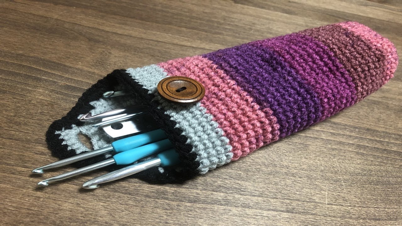 【100均毛糸】ペンケースを作ってみました☆How to knit a pen case