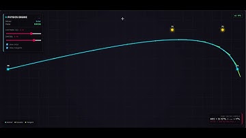 Interactive Cubic Bézier Curve with Spring Physics | Real-Time Rope Simulation (60 FPS)