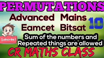 PERMUTATIONS part 10//Shortcut method /Advanced, Mains,Eamcet, Bitsat //INTER, CBSE //CR MATHS CLASS
