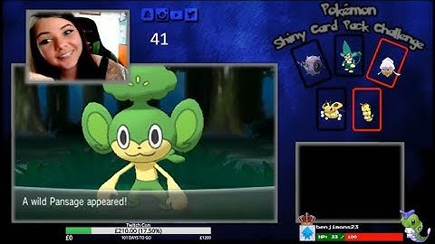 Shiny Pansage Reaction on a 41 PokeRadar Chain for our Shiny Card Pack Challenge