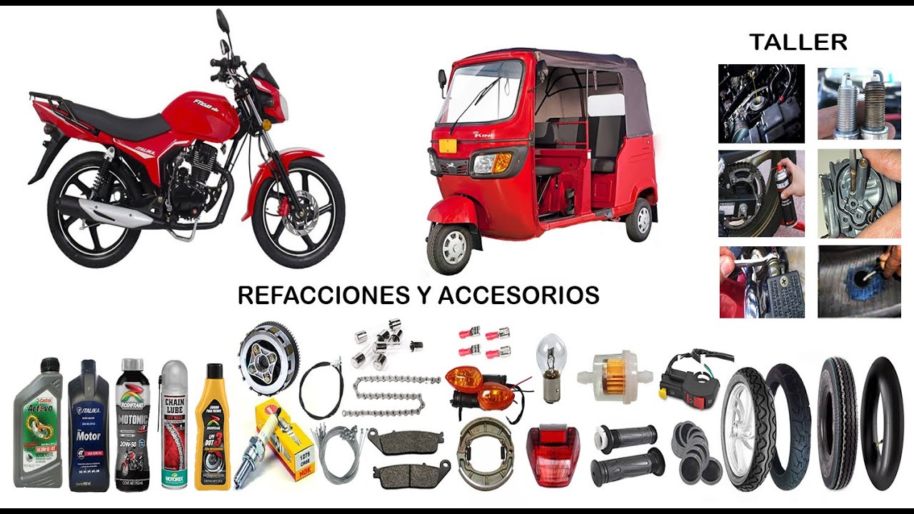 Venta de refacciones, accesorios para motocicletas