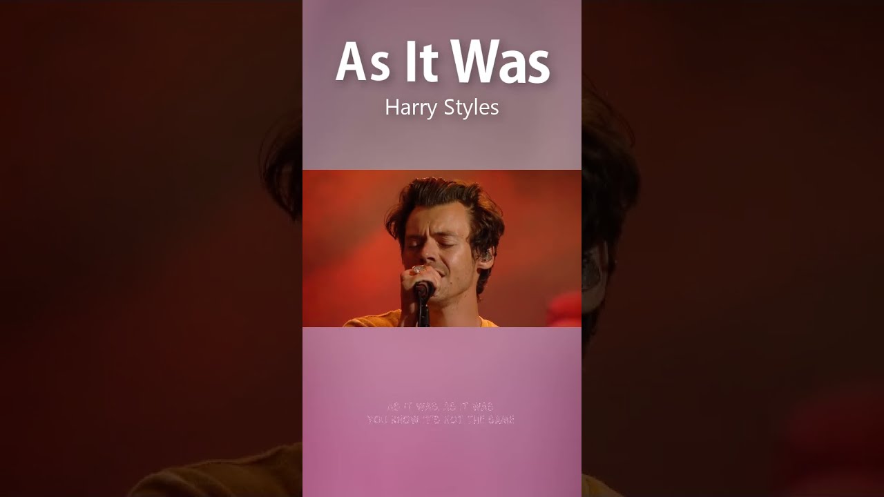 Harry Styles As It Was Short