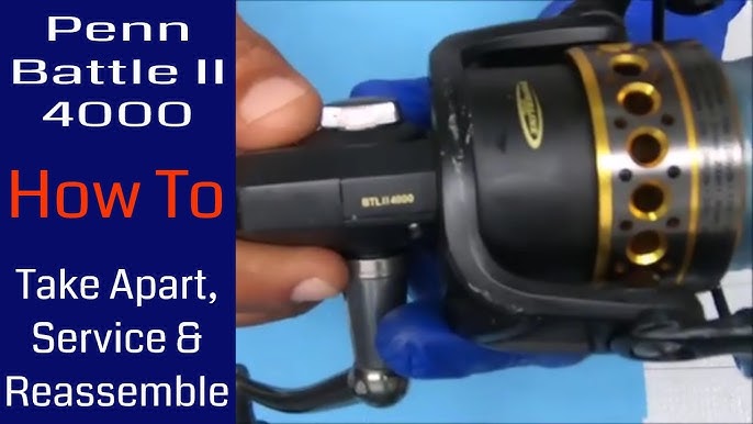 Penn Battle II 8000 Fishing Reel - How to take apart, service and