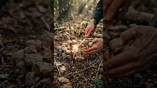Hidden camp in the forest… would you stay? 😳 #shorts #bushcraft #primitive #survival #ai #diy