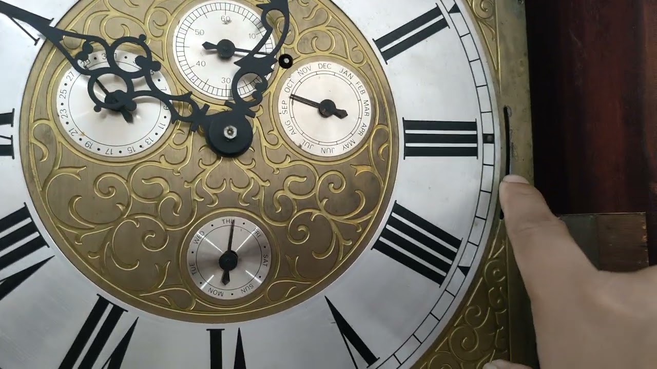 Jam almari swanci kimo kerang detik menit jam hari tanggal bulan tua origjnal kolektor item