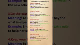 Idioms & Phrases #20 | Speak Natural English #learn #english #competitiveexams #spokenenglish