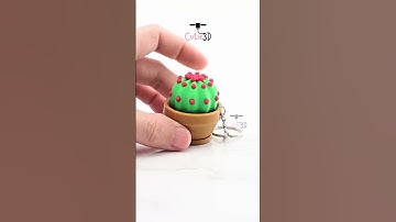 🌵 Cutie3D Keycap Fidget Clicker Cactus Planter Keychain #shorts #3dprinting #clicker #keychain