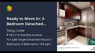 Ready to Move In: 3-Bedroom Detached Home for Sale in Silang