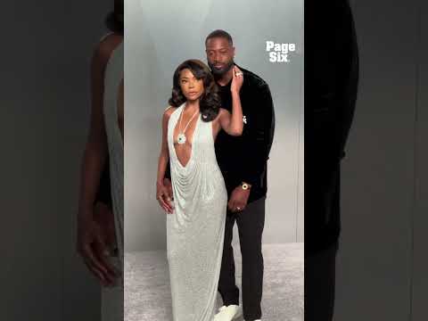 Gabrielle Union and Dwyane Wade shared a sweet moment on the Vanity Fair Oscar Party carpet #shorts