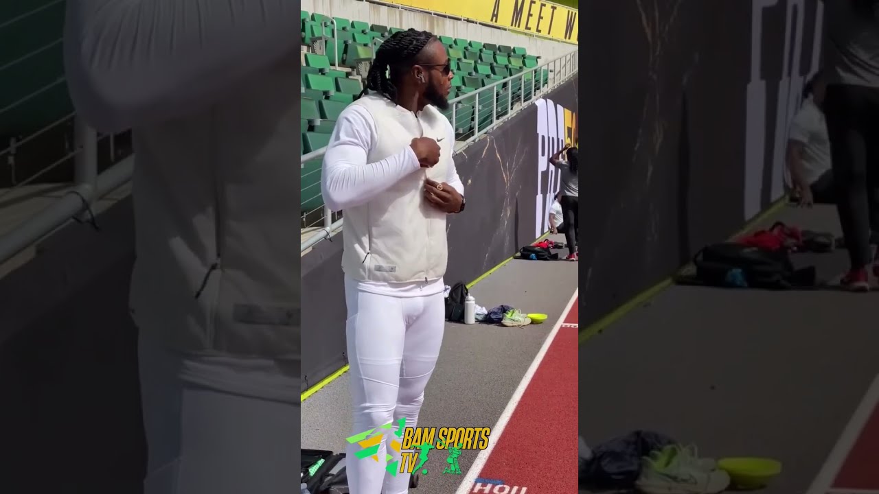 Kishane Thompson Warms Up For Prefontaine Classic TrackAndField Fast Speed Olympic