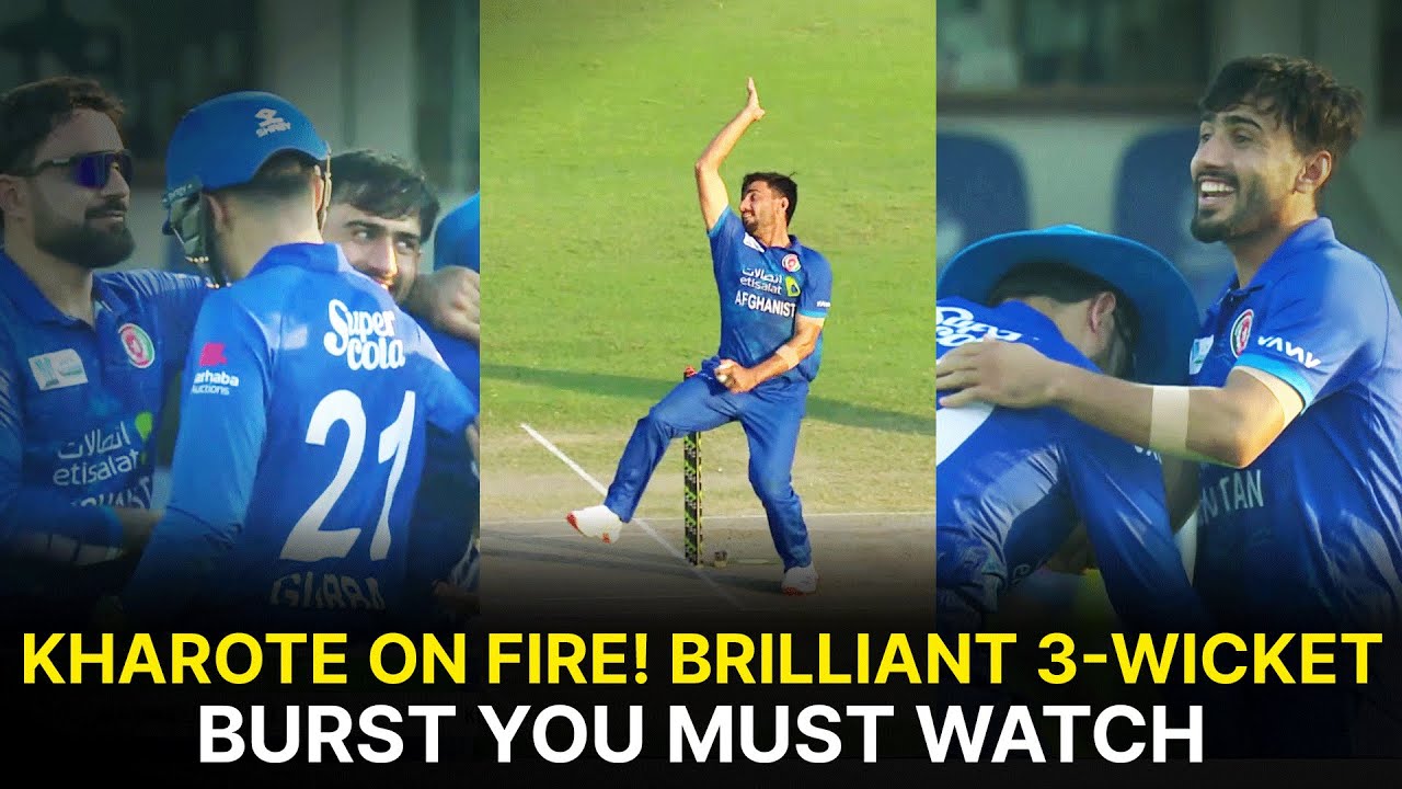 Nangeyalia Kharote Strikes! Stunning 3-Wicket Spell | AFG vs BAN | 2nd ODI, 2024 | 3A1K