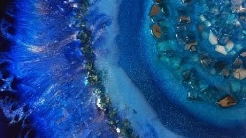 154. Free Form Resin Geode using Weather Cord/Vaseline. Layer 3/4