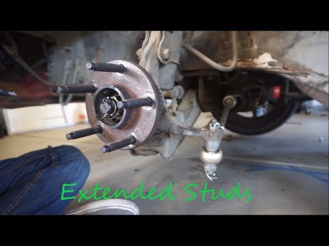 Project 240sx Episode 17: Installing Extended Wheel Studs - YouTube