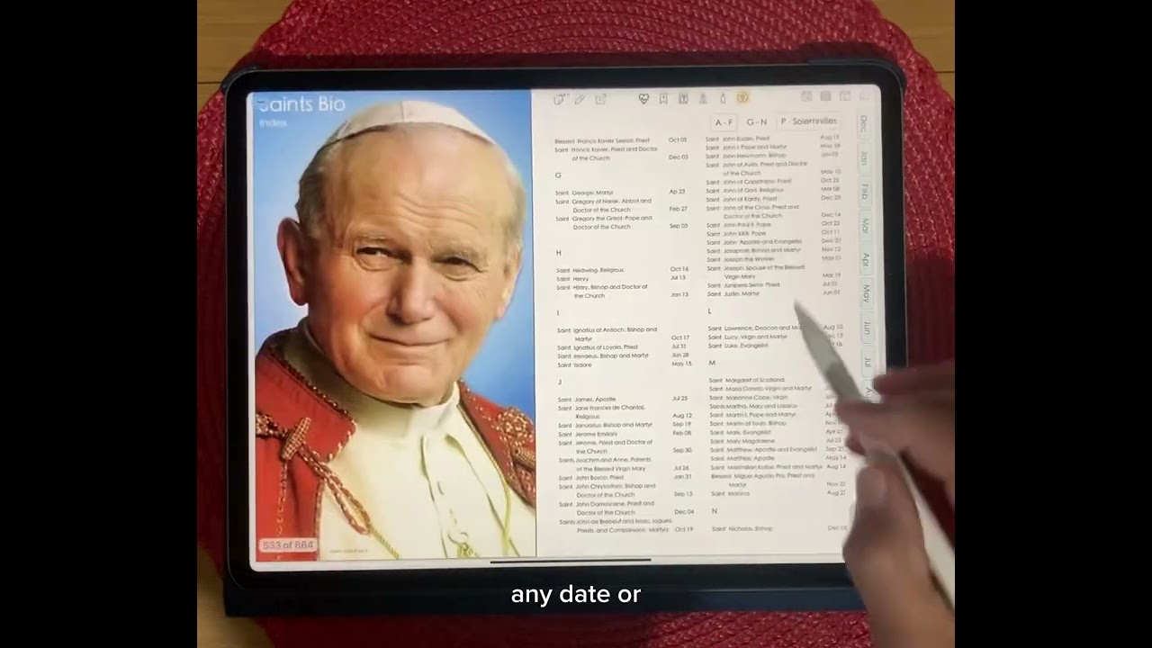 Intro to Mary's Agenda 2024 Liturgical Catholic Digital Planner