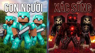 100 Người Chơi Mô Phỏng Cuộc Chiến Chống Lại Xác Sống trong Minecraft