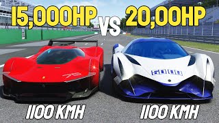 20,000Hp Devel Sixteen Vs 15,000Hp Ferrari Vision Gt Race