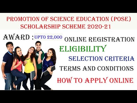 Promotion of Science Education (POSE) Scholarship Scheme 2023-24 - uLektz  News | Latest Educational Events and News across the globe