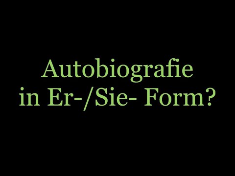 Die Autobiografie in der dritten Person