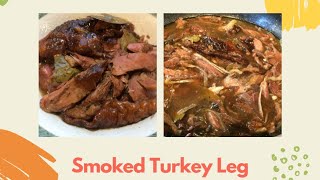 Ingredients: 2pcs. smoked turkey legs (from the state fair) 1/2 of
medium red onion, sliced 3 cloves garlic, minced 4pcs. bay leaves
1/4c. + 1tbsp. brown sug...