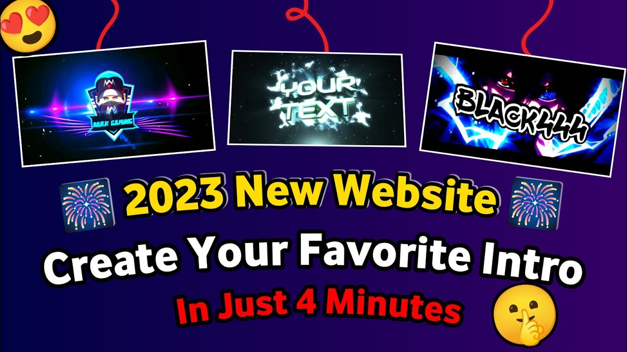 Freee! Intro Making Website 2024😎Chanel intro Kaise Banaye | #youtube ...