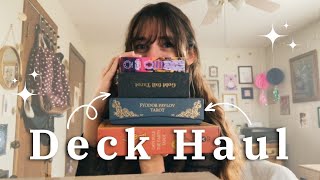 A mini tarot DECK HAUL! ✨ All of the decks I got during the holidays | peek into my tarot collection