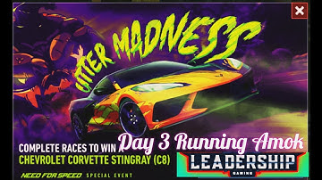 Need For Speed NoLimits | Chevrolet Corvette Stingray C8 | Day 3 Running Amok | Leadership Gaming