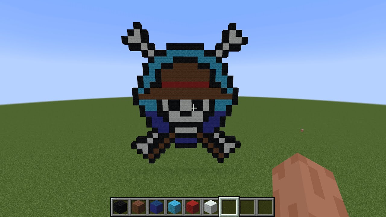 Creando a ONE PICE LOGO en Minecraft | Pixel Art - YouTube