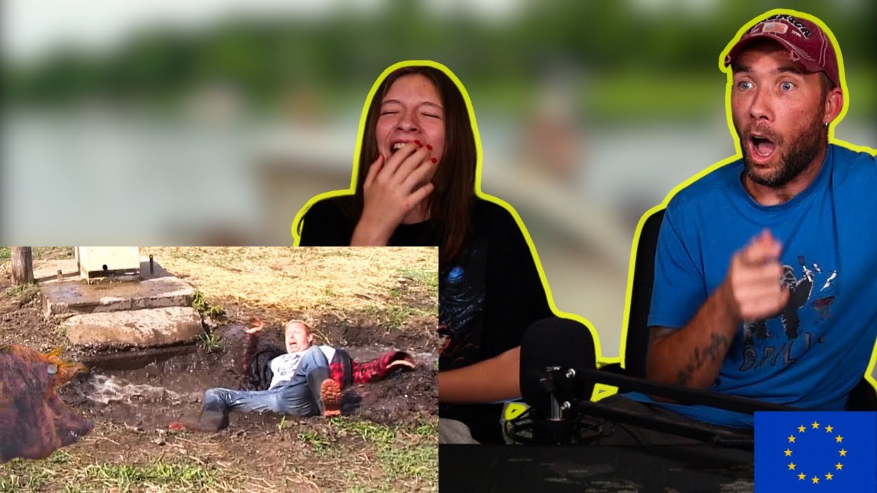 European Family Reacts to People Vs Animals: Funny Animal Fails Compilation
