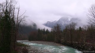 Ten Minutes of River Flow - Cascade Peaks in Quiet 4K