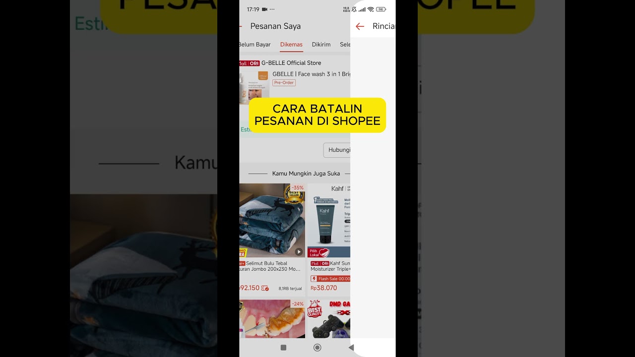 CARA BATALIN PESANAN DI SHOPEE 