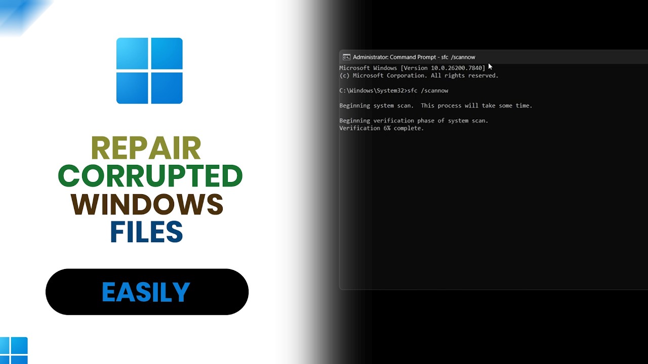 How to Repair Corrupted Windows Files SFC - YouTube