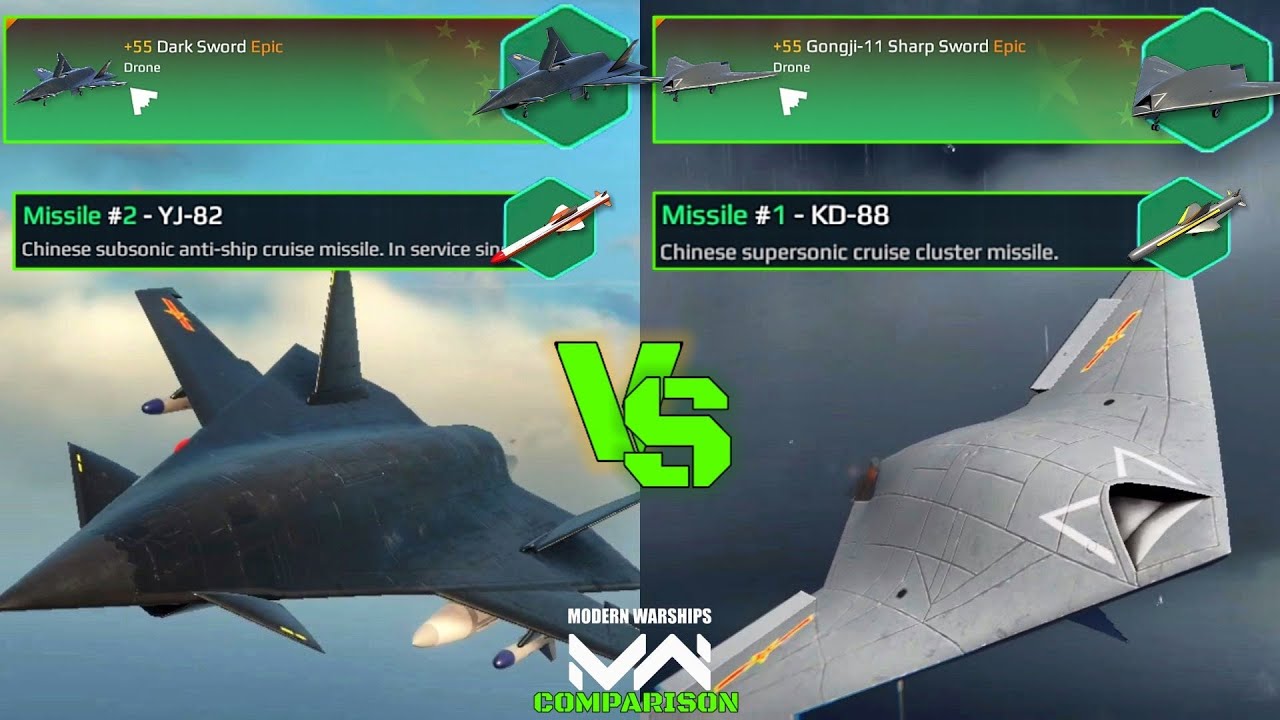 Dark Sword VS Sharp Sword (Gongji-11) | Drone Comparison | Modern ...