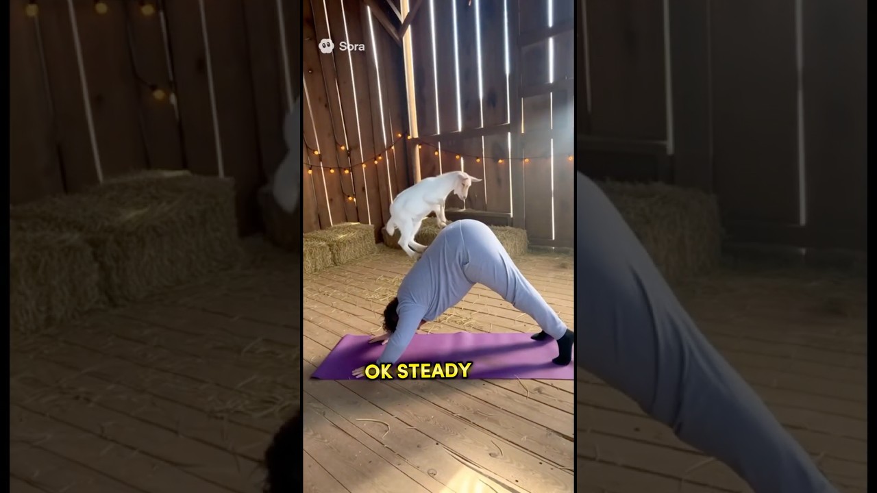 Goat Yoga Gone Wrong 🐐💥 (Sora 2 AI Comedy Short)
