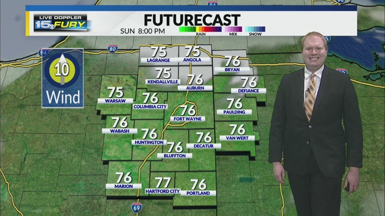 Mild and breezy Sunday night ahead - YouTube