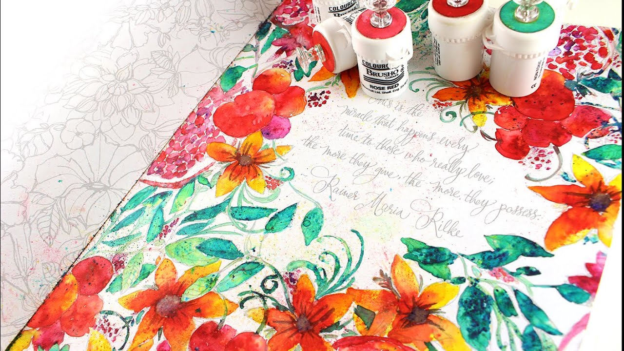 NEW Painterly Days Watercolor Coloring Book GIVEAWAY! 