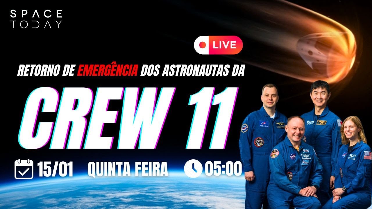 RETORNO DE EMERGÊNCIA DOS ASTRONAUTAS DA MISSÃO CREW-11!! - YouTube