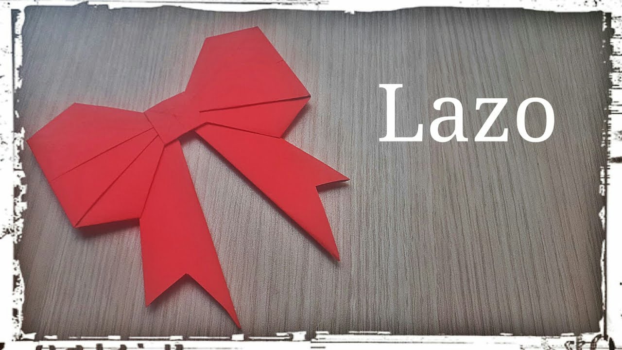 Lazo de Papel Origami YouTube