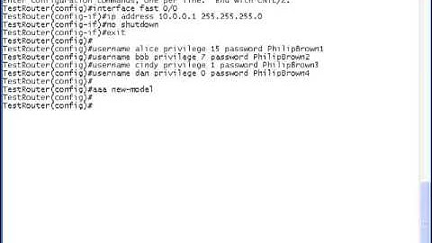 Cisco Routers:  Security - AAA Authorization Local Database